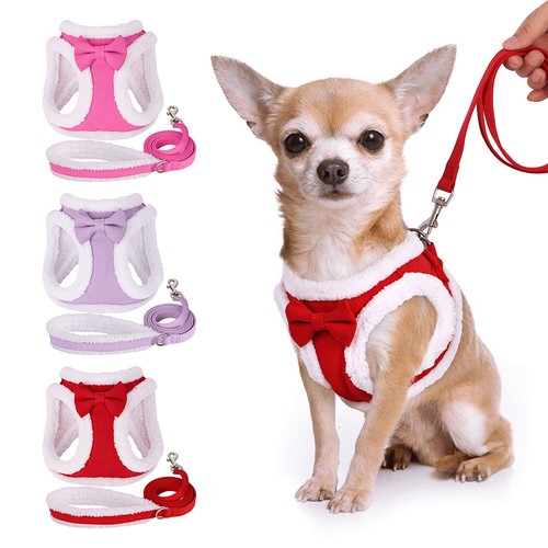 Dog fleece harness and - fleece, lead