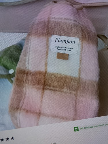 Plaid dog fleece - vest, with
