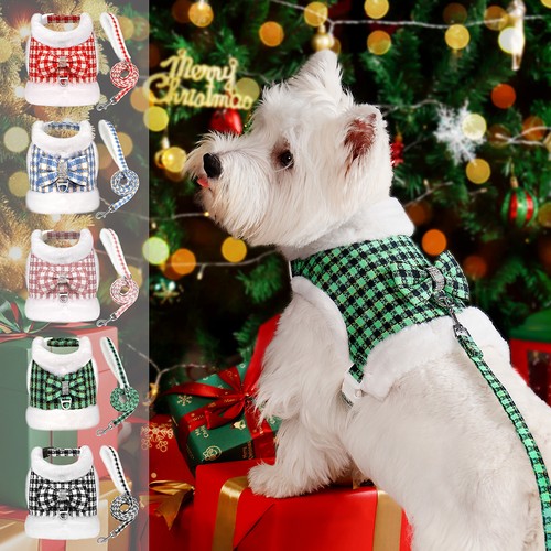Plaid warm plush dog - warm,