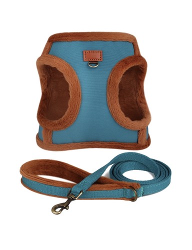 Plush dog soft harness and - soft,