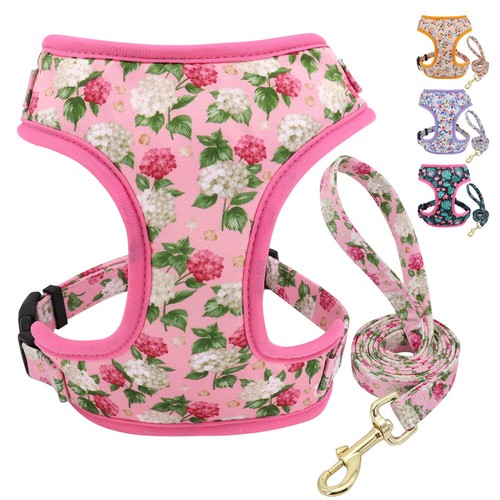 Floral printing dog harness - printing,