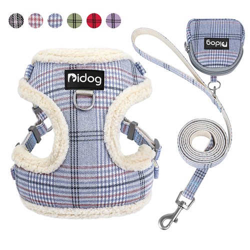 Fleece dog harness and - harness, leash