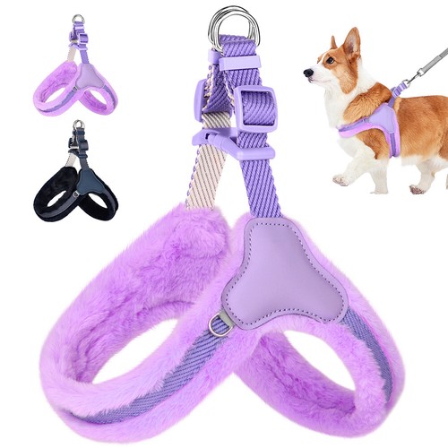 Step plush dog harness soft - step-in,